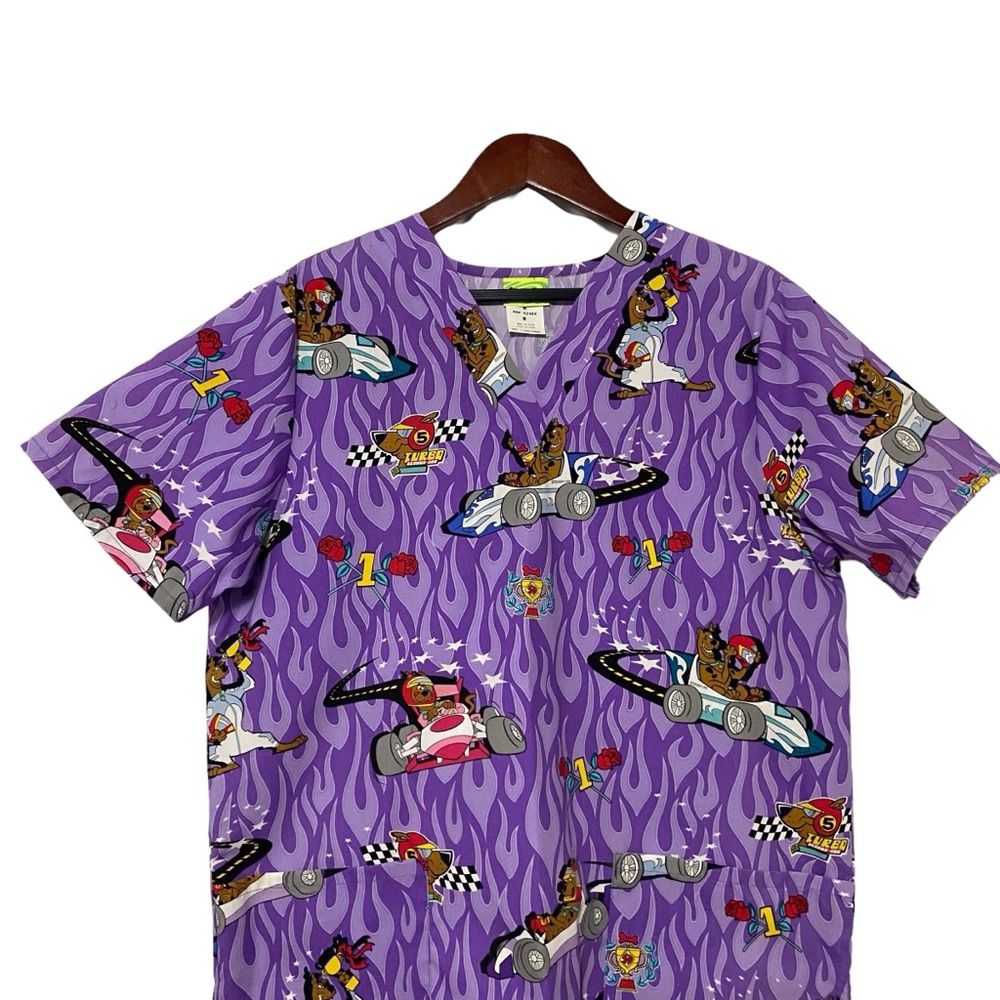 Vintage Scooby Doo Short Sleeve Simply Scrub Top Purple - Picture 2 of 10
